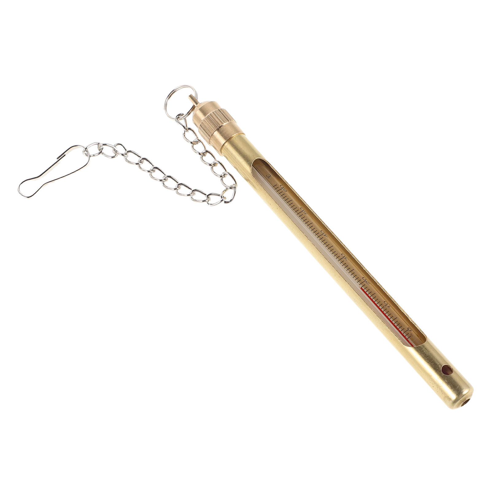 Fishing Rod Fly - Termómetro de agua de metal para