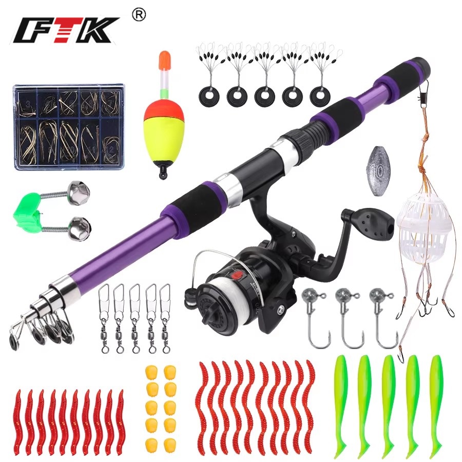 FTK-carrete de caña de pescar  - Fishing Rod Carbon Fiber reseña y precio
